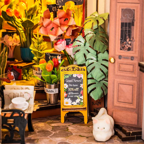 DIY Book Nook kit Floral Corner