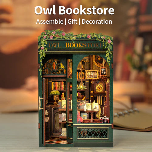 Owl Bookstore - Book Nook DIY Kit: La Libreria dei Gufi