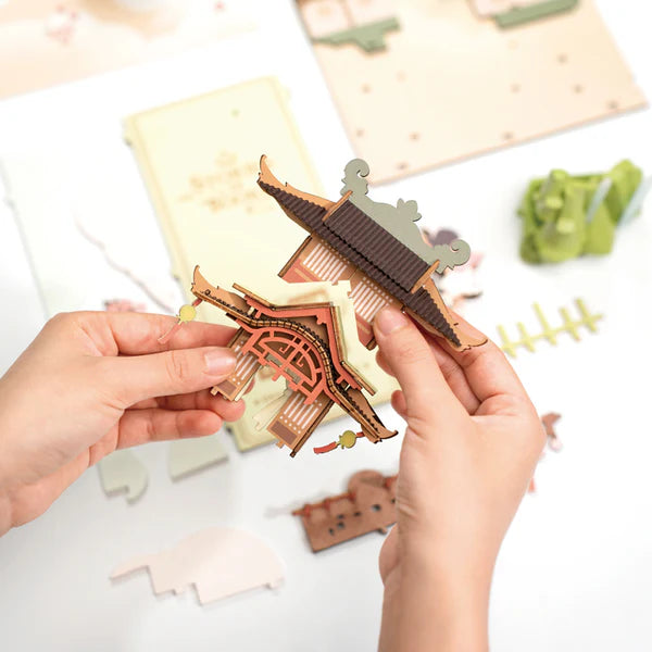 DIY Book Nook Falling Sakura Kit Miniature Diorama