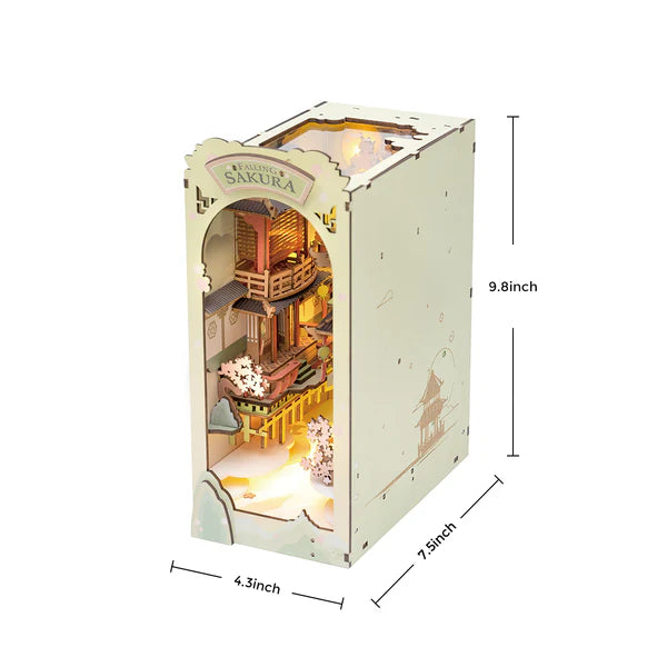 DIY Book Nook Falling Sakura Kit Miniature Diorama