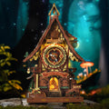 Puzzle 3D in legno con orologio a cucù meccanico kit da costruire- regalo creativo