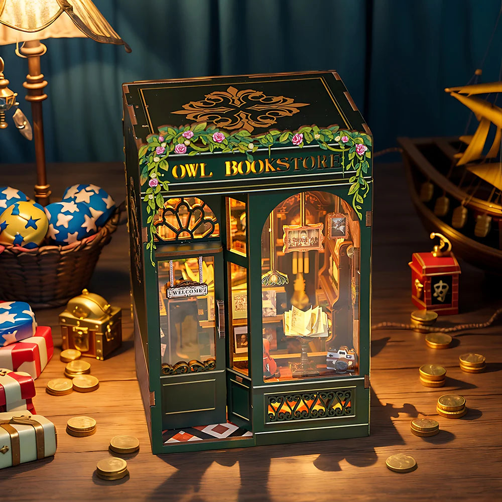 Owl Bookstore - Book Nook DIY Kit: La Libreria dei Gufi