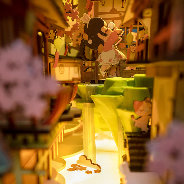DIY Book Nook Falling Sakura Kit Miniature Diorama