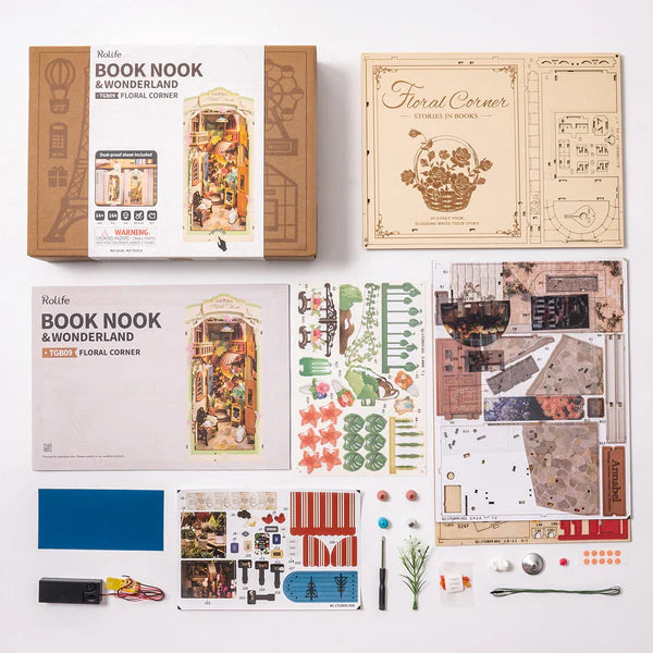 DIY Book Nook kit Floral Corner