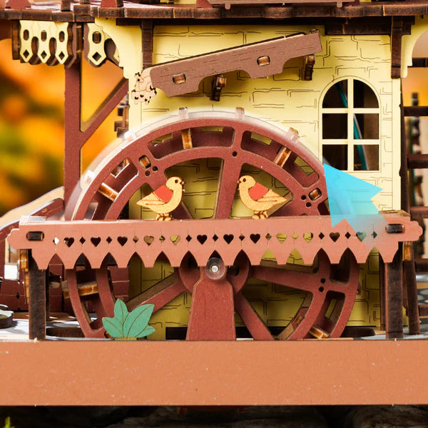 Puzzle 3D in legno con orologio a cucù meccanico kit da costruire- regalo creativo