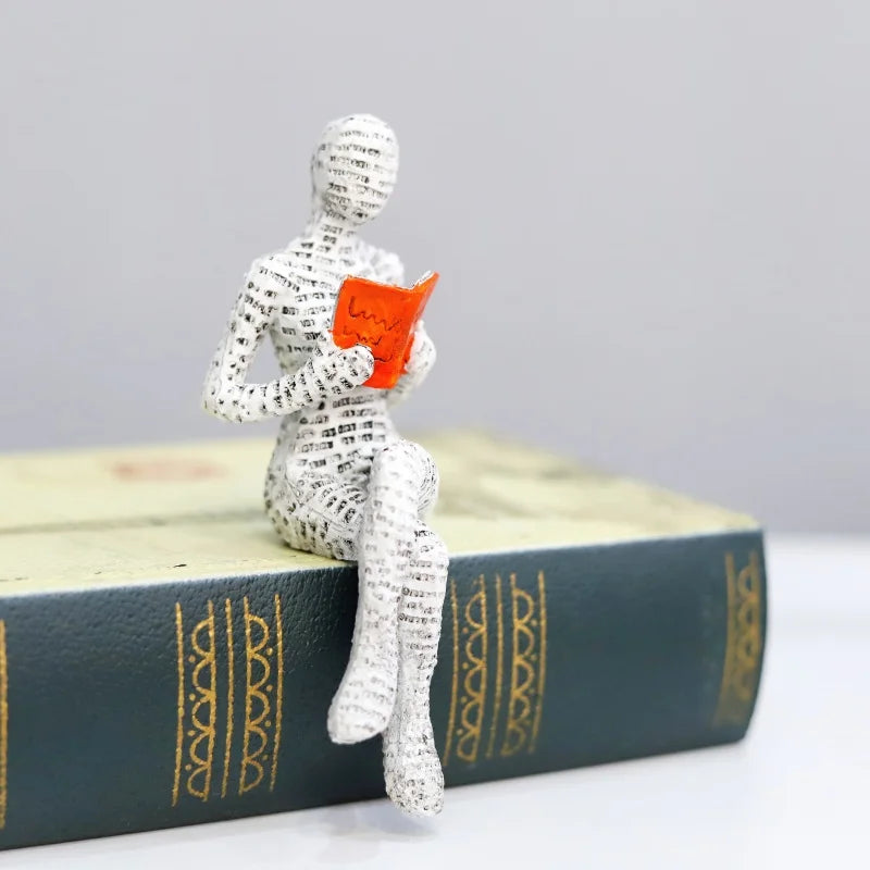 Statua Lettura Minimal – Decorazione per Amanti dei Libri 📚✨