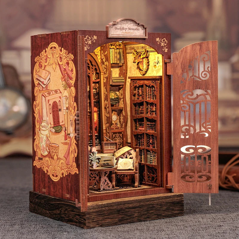 DIY Book Nook Kit Miniature - Bookshop Memories - Kit creativo