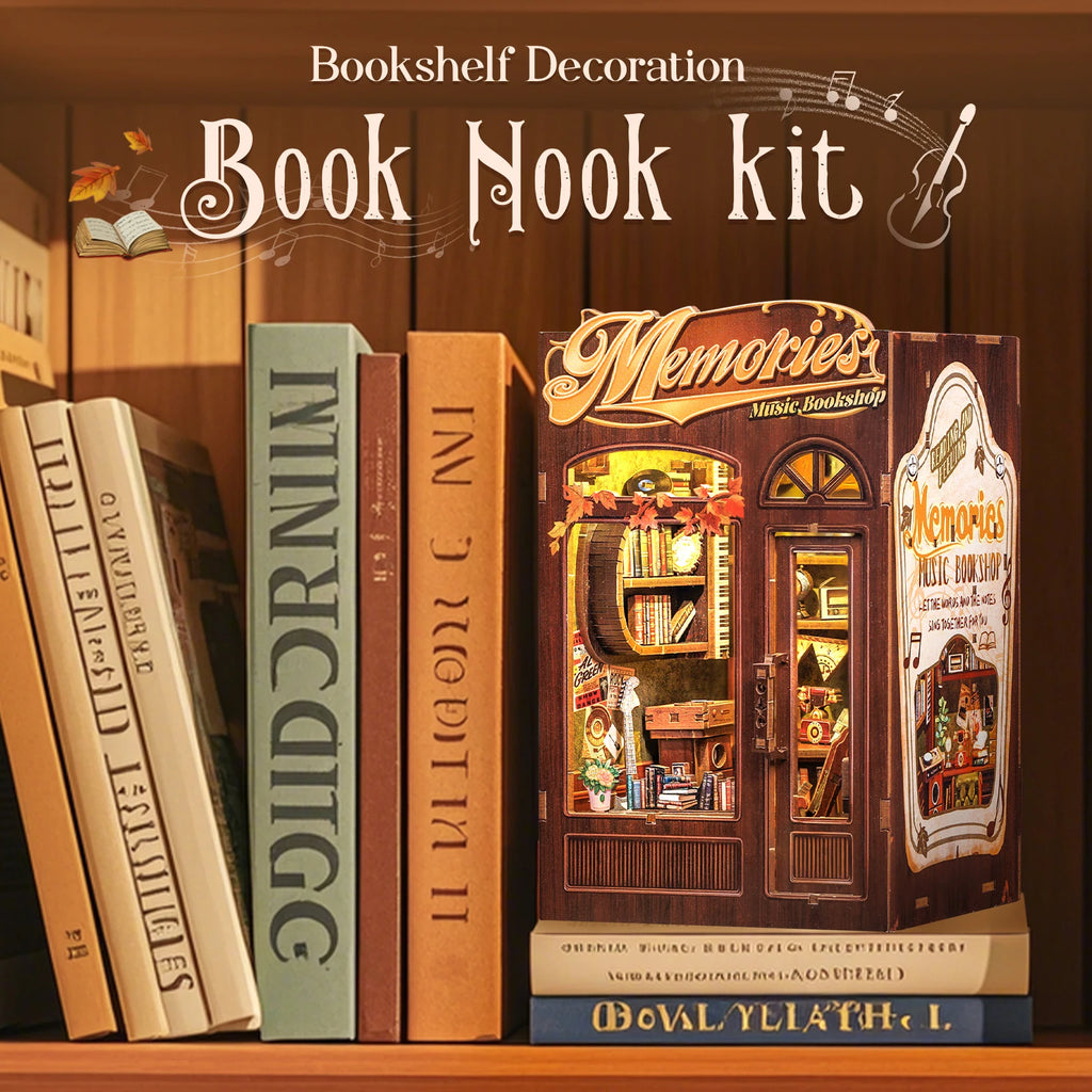 Kit per angolo lettura fai-da-te | Libreria musicale Memories - Regalo unico - Miniature