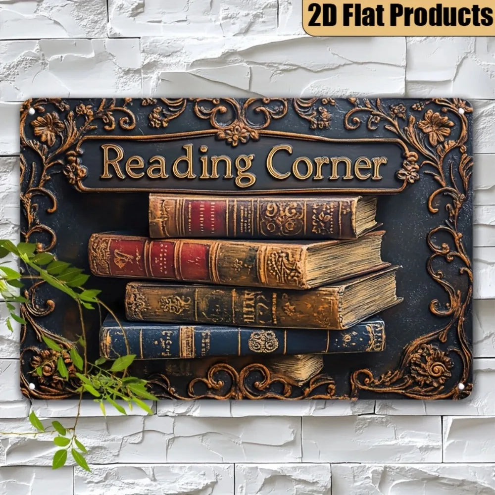 Vintage Reading Corner – Decorazione Aesthetic per Amanti dei Libri