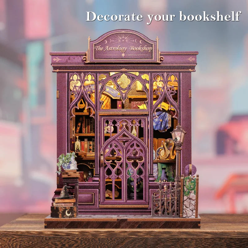 Book Nook Miniature DIY Dollhouse Room Kit - Astrology Bookshop