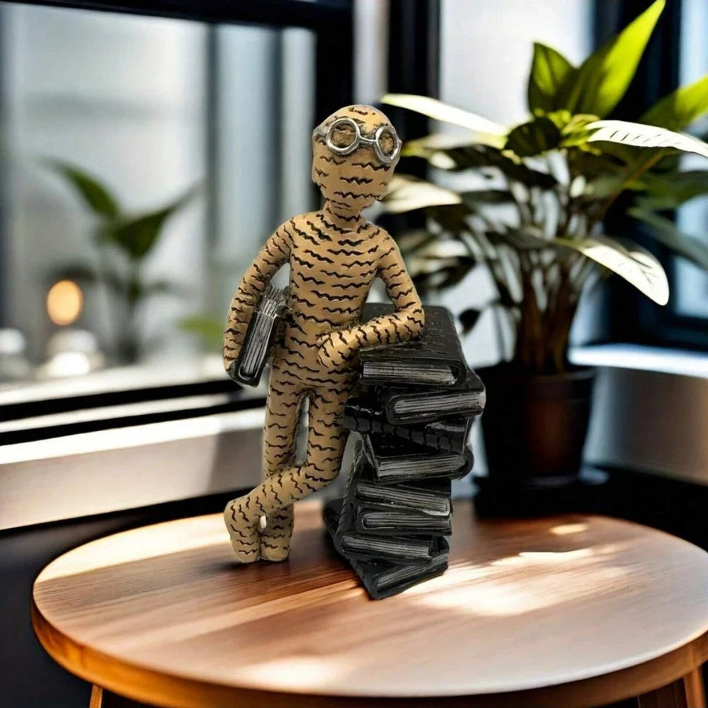 Statua Lettura Minimal – Decorazione per Amanti dei Libri 📚✨