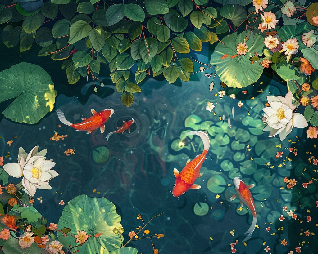 Kit Creativo – Dipingi con i Numeri Pesci Koi & Loto 🎨