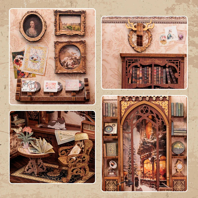 DIY Book Nook Kit Miniature - Bookshop Memories - Kit creativo