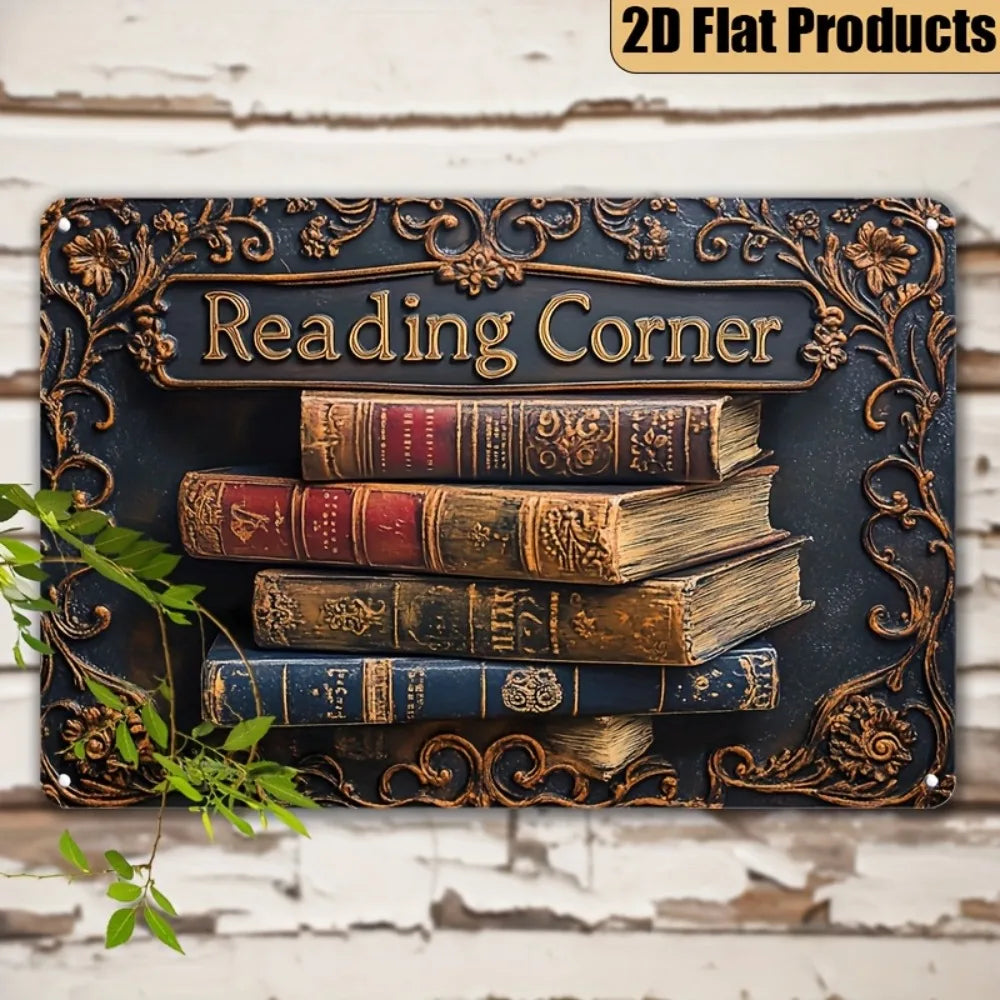 Vintage Reading Corner – Decorazione Aesthetic per Amanti dei Libri