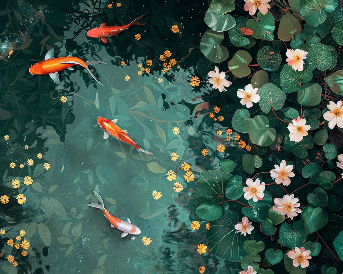 Kit Creativo – Dipingi con i Numeri Pesci Koi & Loto 🎨