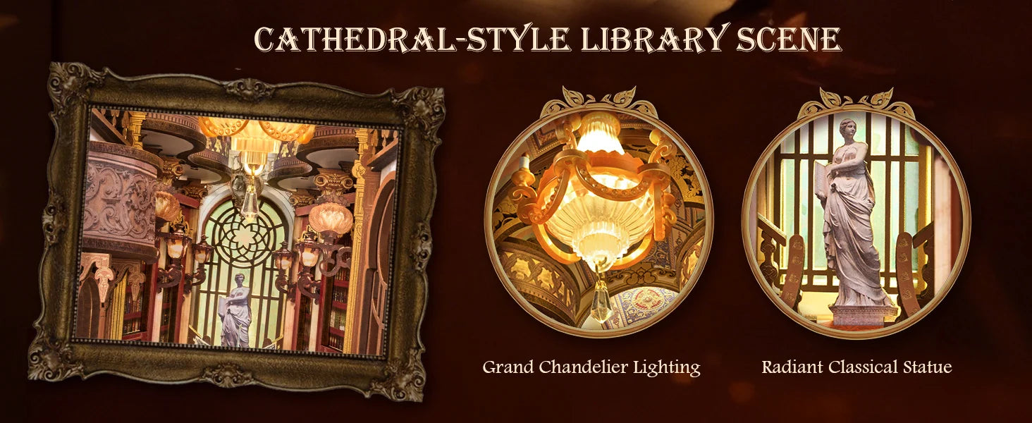 Library of Wonders Angolo lettura fai-da-te - kit diorama, Book nook Kit