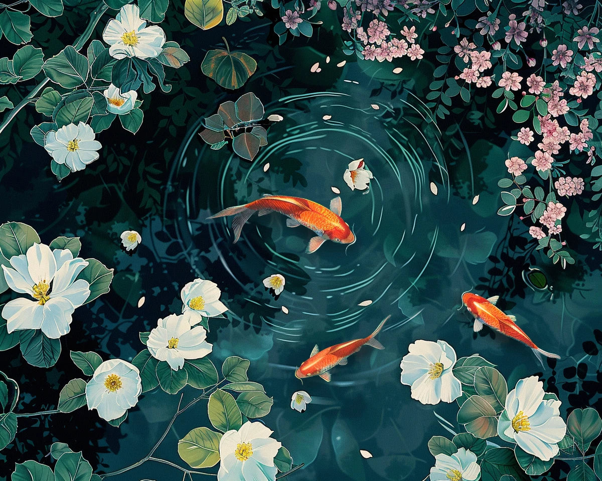 Kit Creativo – Dipingi con i Numeri Pesci Koi & Loto 🎨