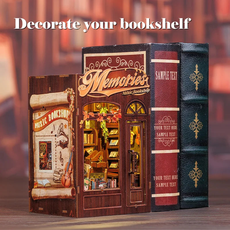 Kit per angolo lettura fai-da-te | Libreria musicale Memories - Regalo unico - Miniature