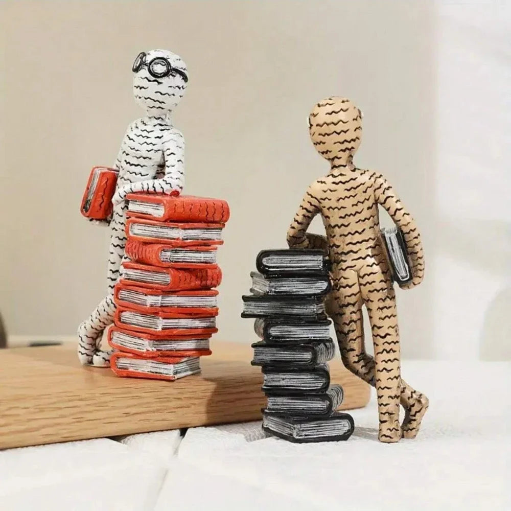Statua Lettura Minimal – Decorazione per Amanti dei Libri 📚✨