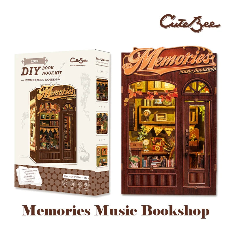 Kit per angolo lettura fai-da-te | Libreria musicale Memories - Regalo unico - Miniature