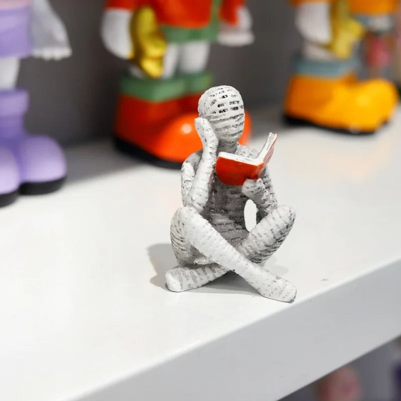 Statua Lettura Minimal – Decorazione per Amanti dei Libri 📚✨