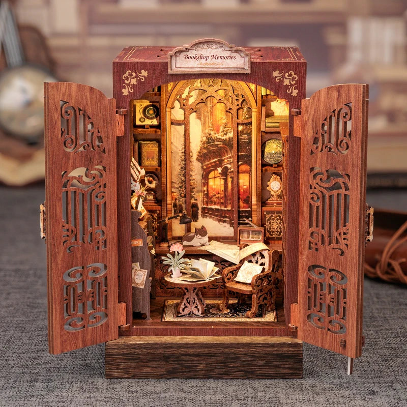DIY Book Nook Kit Miniature - Bookshop Memories - Kit creativo