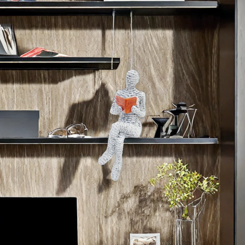 Statua Lettura Minimal – Decorazione per Amanti dei Libri 📚✨
