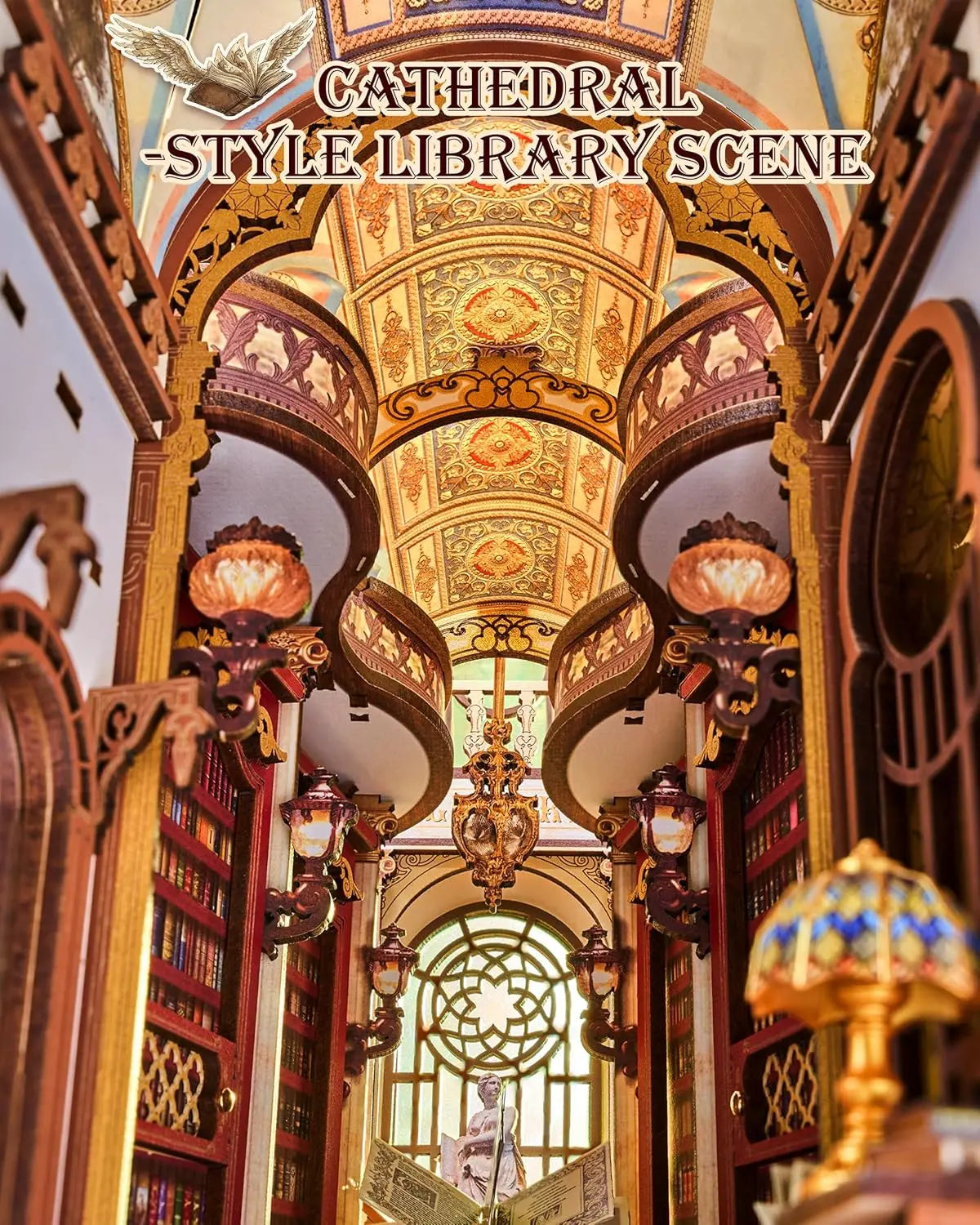 Library of Wonders Angolo lettura fai-da-te - kit diorama, Book nook Kit