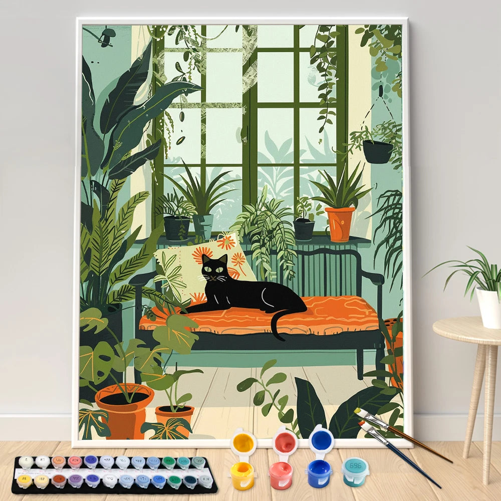 Kit Creativo - Dipingi con i numeri - Gatto