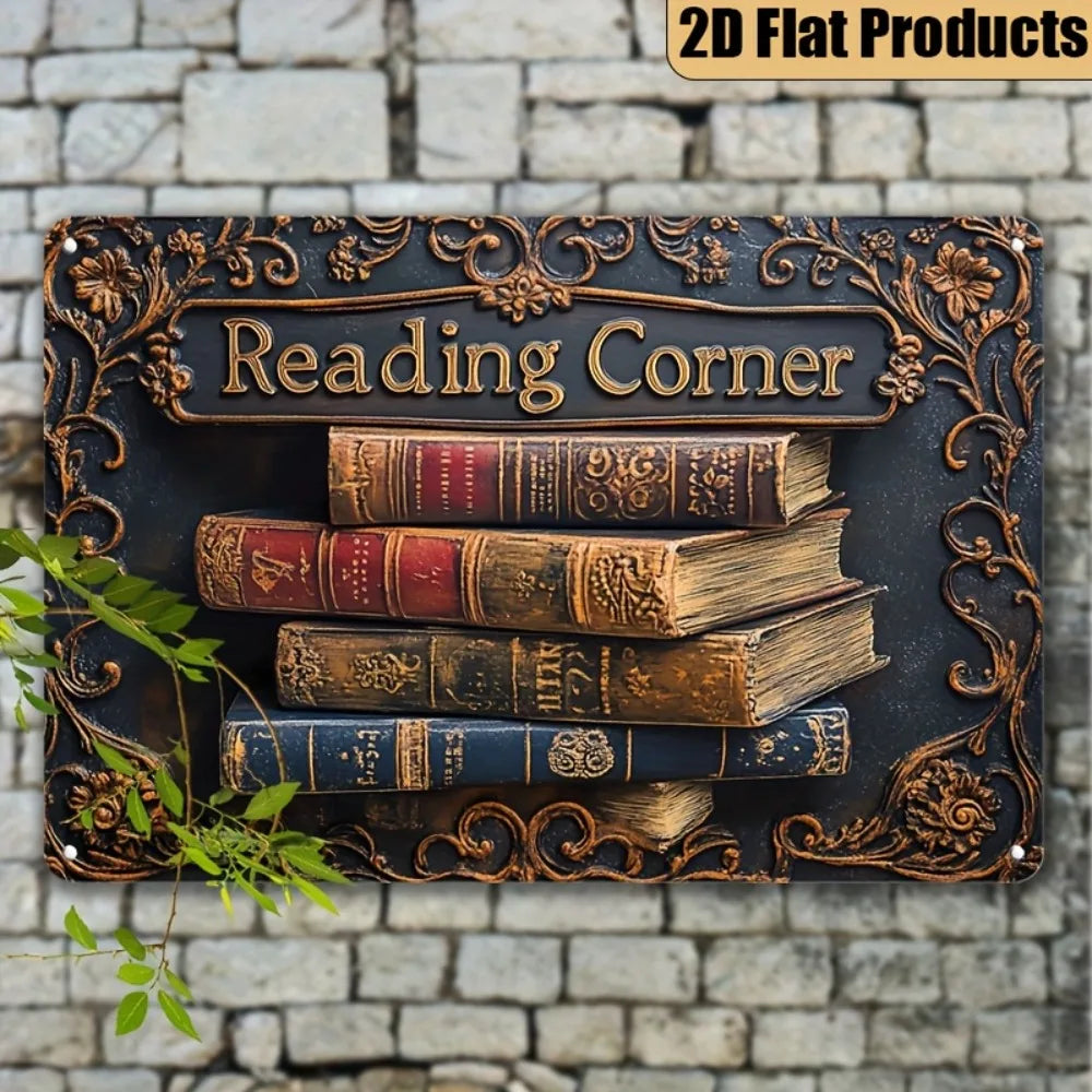 Vintage Reading Corner – Decorazione Aesthetic per Amanti dei Libri