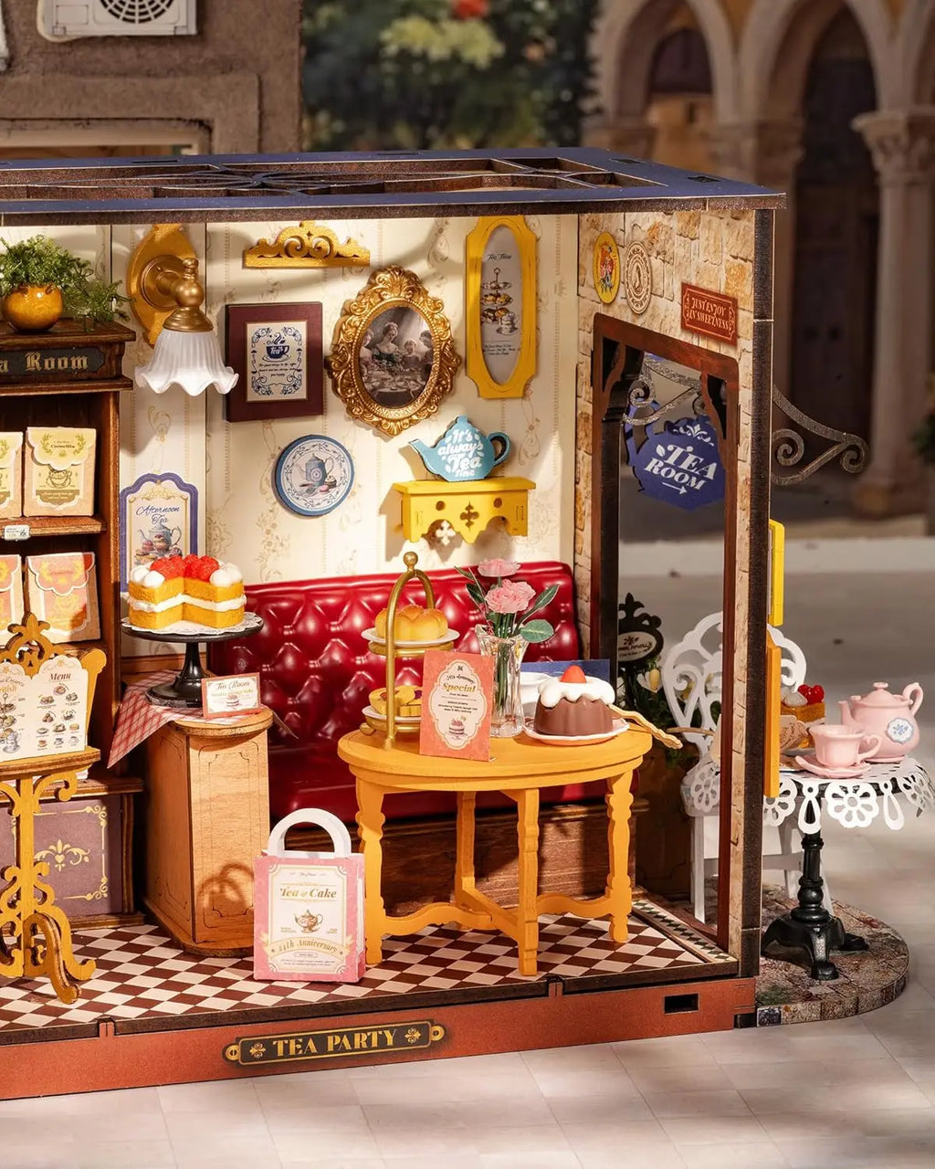 DIY Miniature Dollhouse Kit Leisure Time Tea RoomCrafts Hobbies Amazing