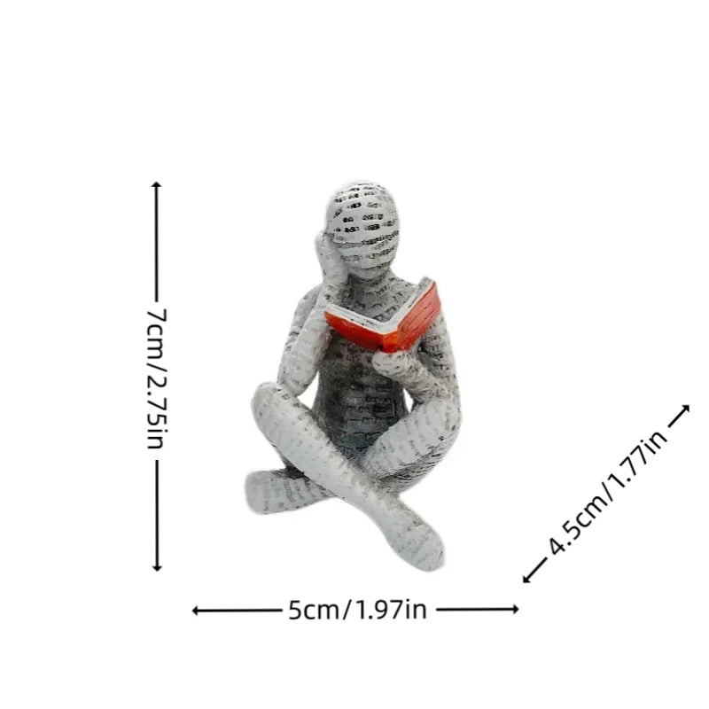 Statua Lettura Minimal – Decorazione per Amanti dei Libri 📚✨