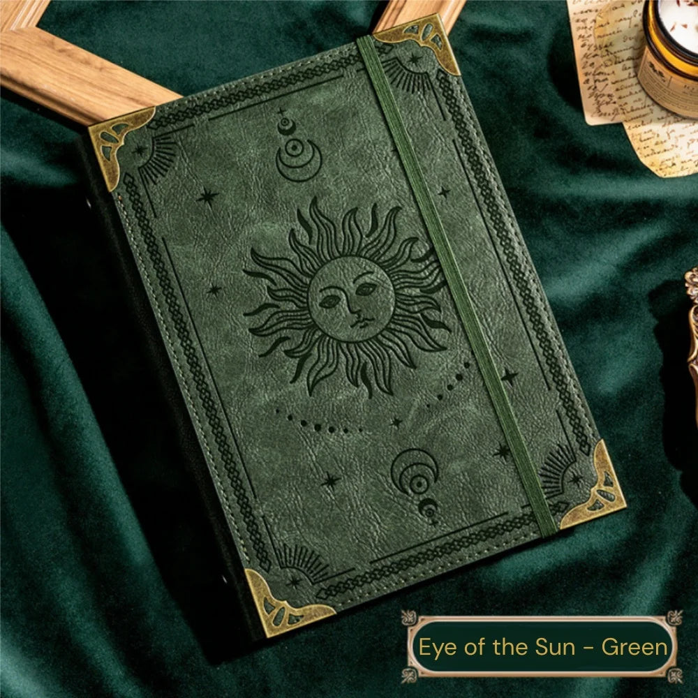 Diario Arcano "Albero della Vita" – Notebook in Pelle Vintage con Rilegatura a Anel