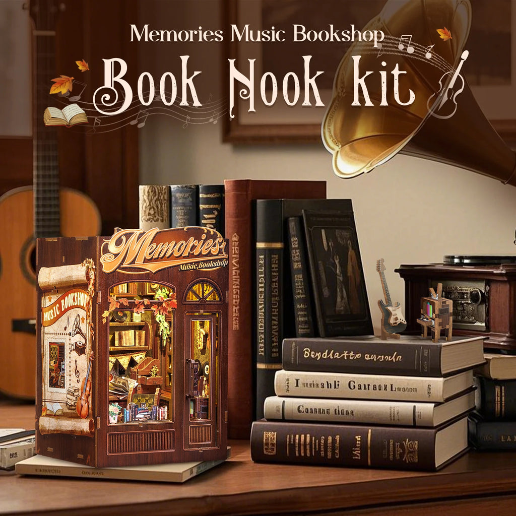 Kit per angolo lettura fai-da-te | Libreria musicale Memories - Regalo unico - Miniature