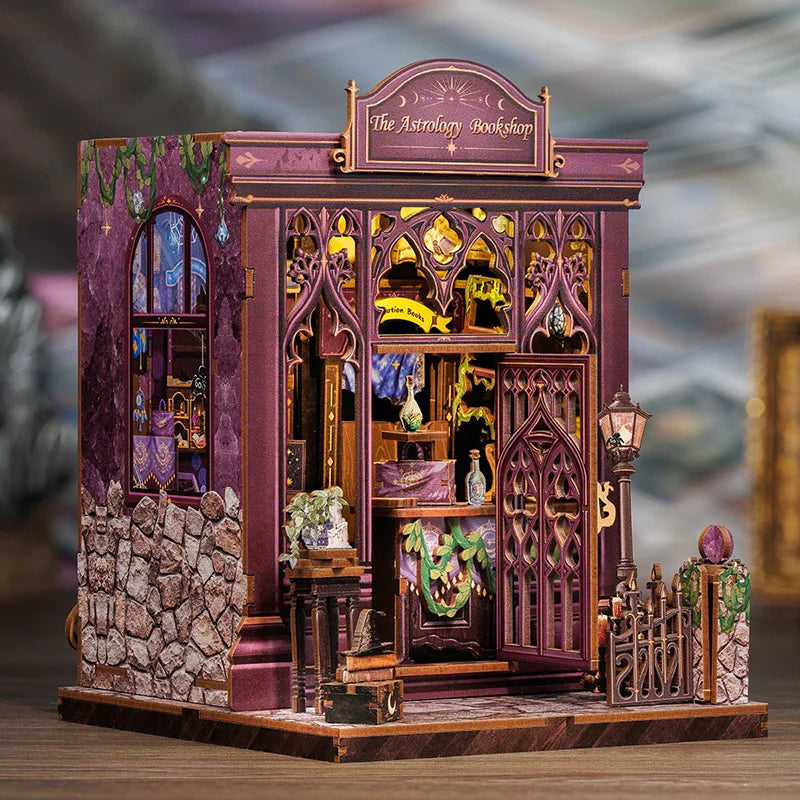 Book Nook Miniature DIY Dollhouse Room Kit - Astrology Bookshop