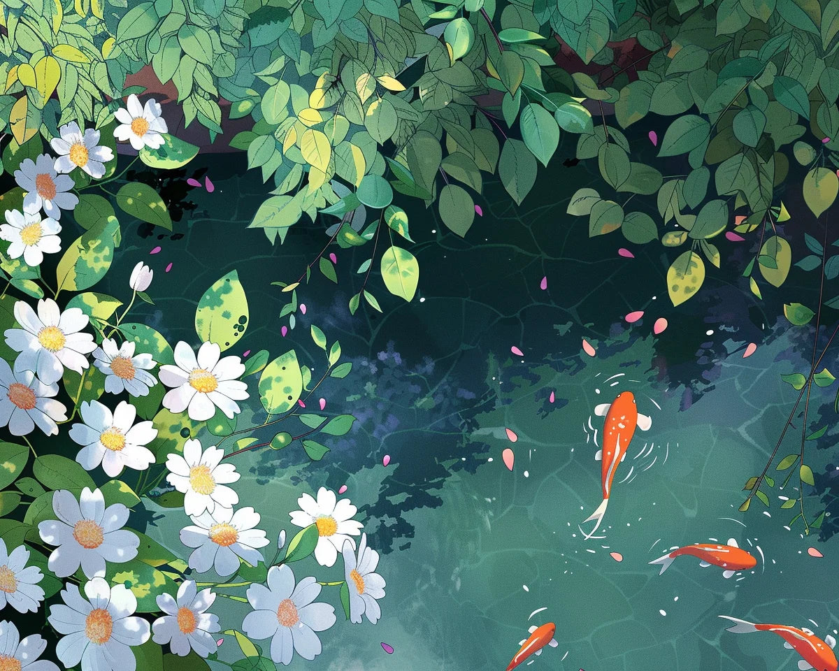 Kit Creativo – Dipingi con i Numeri Pesci Koi & Loto 🎨