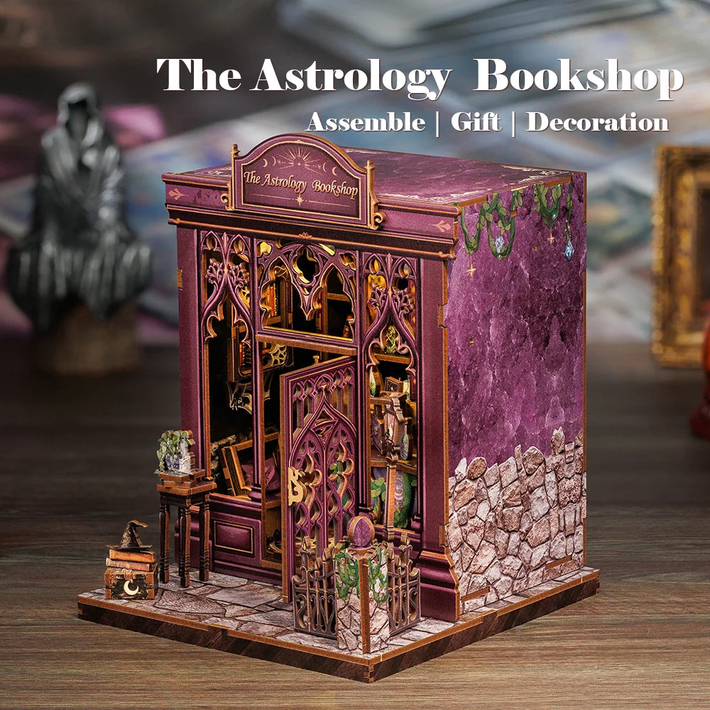Book Nook Miniature DIY Dollhouse Room Kit - Astrology Bookshop