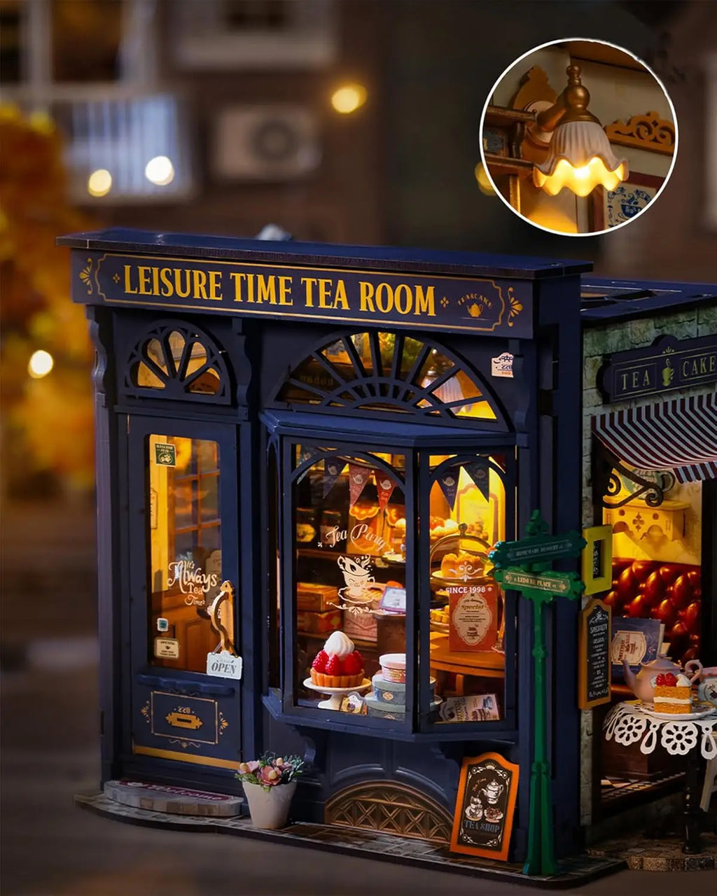 DIY Miniature Dollhouse Kit Leisure Time Tea RoomCrafts Hobbies Amazing