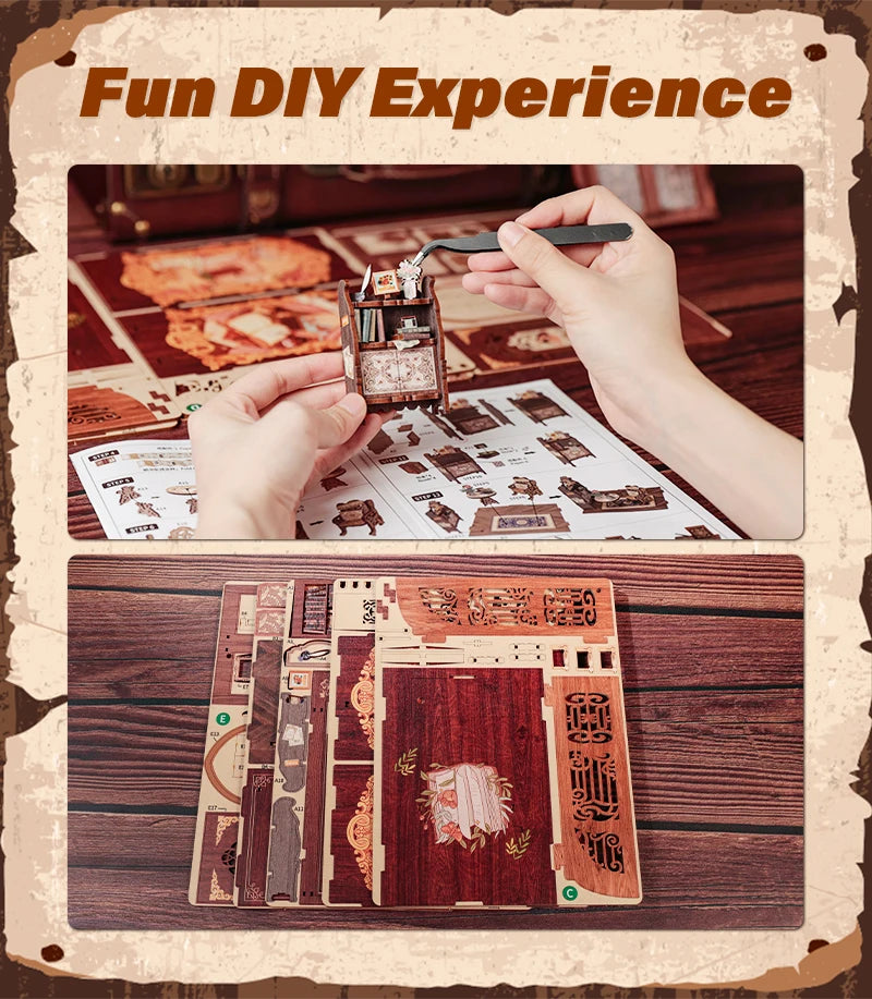 DIY Book Nook Kit Miniature - Bookshop Memories - Kit creativo