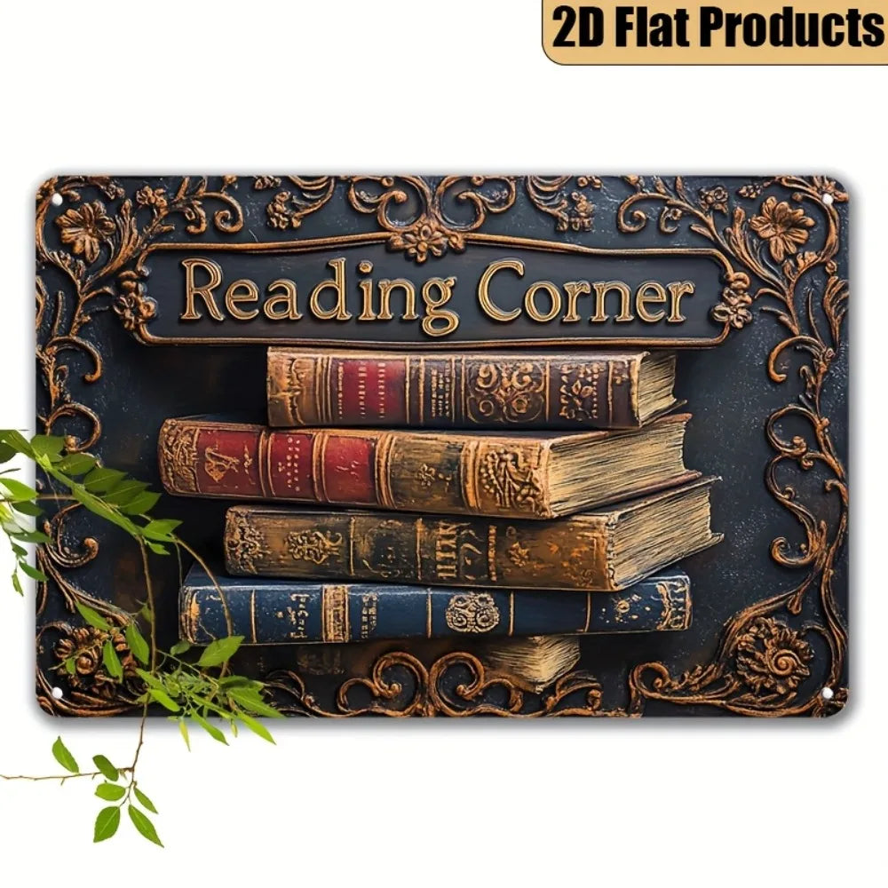 Vintage Reading Corner – Decorazione Aesthetic per Amanti dei Libri