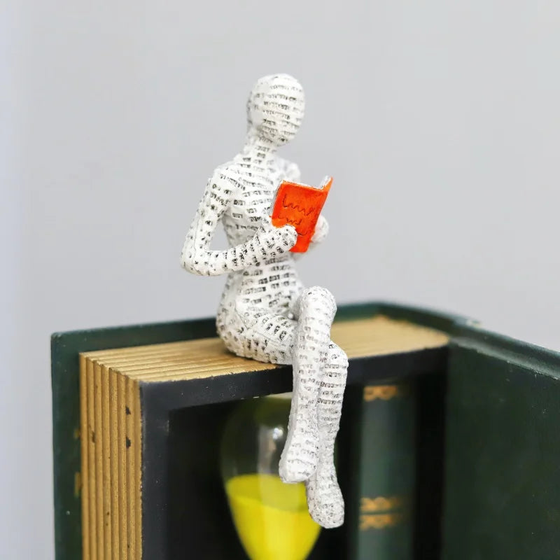 Statua Lettura Minimal – Decorazione per Amanti dei Libri 📚✨
