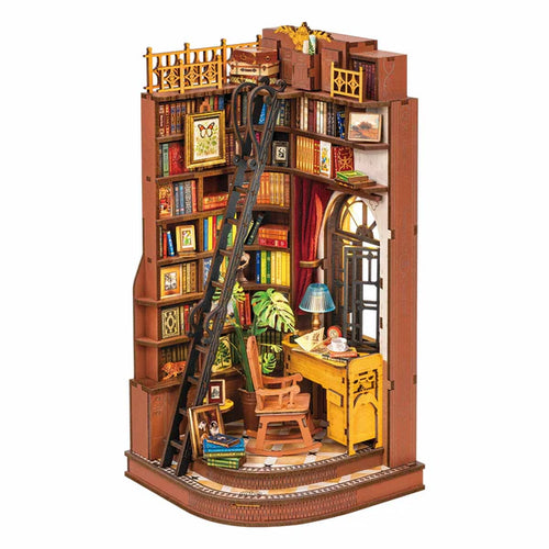 DIY Book Nook Angolo Studio Silenzioso MIniatura Libreria Diorama