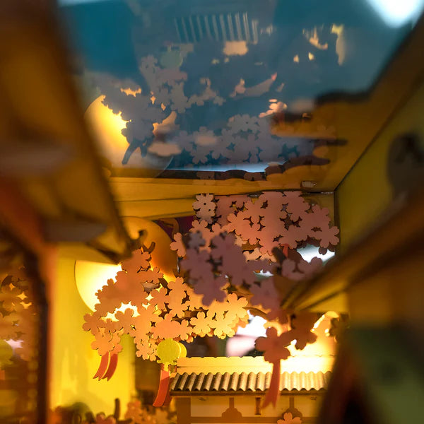 DIY Book Nook Falling Sakura Kit Miniature Diorama