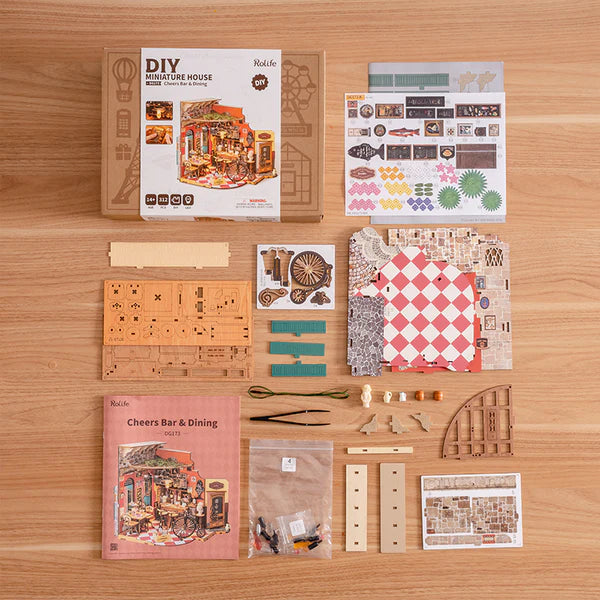 Cheers Bar & Dining Book Nook Kit Diorama MIniature