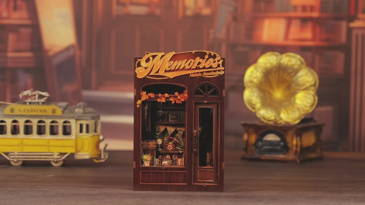 Kit per angolo lettura fai-da-te | Libreria musicale Memories - Regalo unico - Miniature
