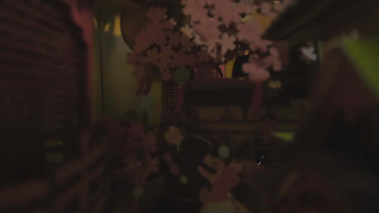 DIY Book Nook Falling Sakura Kit Miniature Diorama