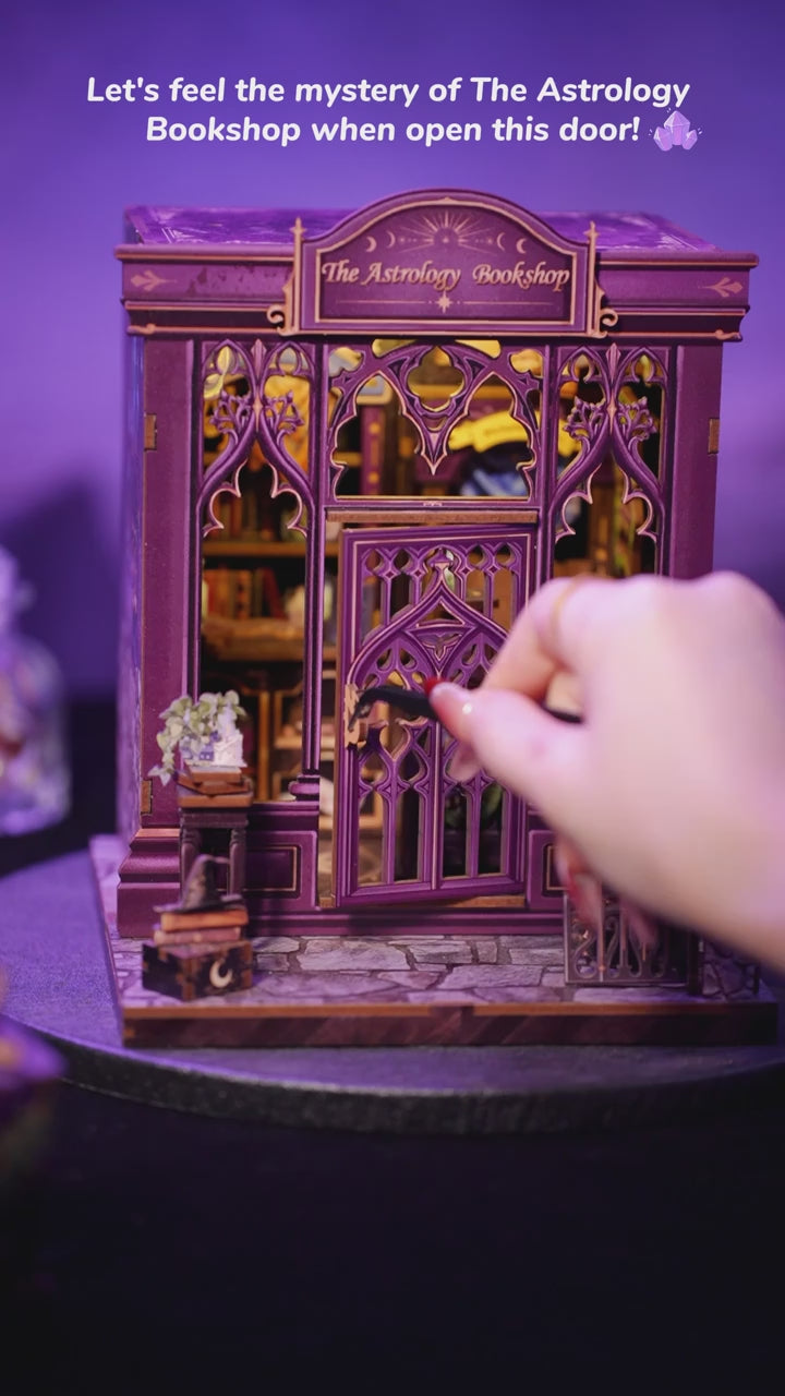 Book Nook Miniature DIY Dollhouse Room Kit - Astrology Bookshop