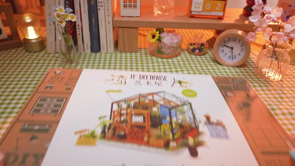 Mini Green House Cathy's Flower House DIY Dollhouse Wooden Miniature Furniture Kit