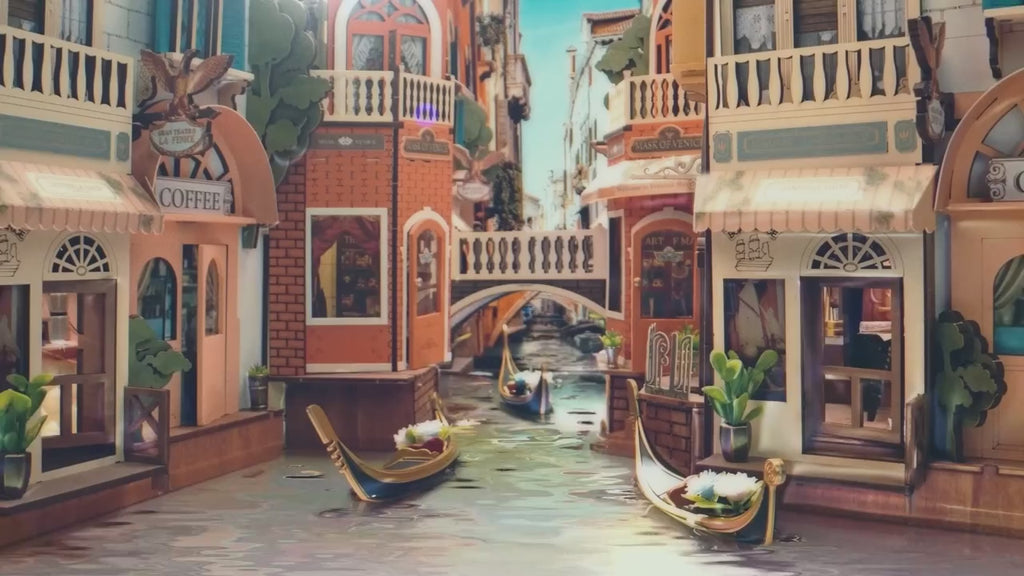 DIY Book nook Kit fai-da-te Rolife Romantic Venice Diorama