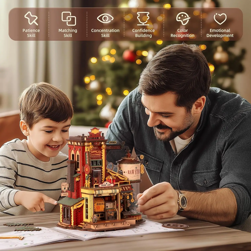 Carillon in Legno, Regalo di Natale, Puzzle 3D in Legno, Modellini in Legno, Migliori Regali per Bambini e Adulti